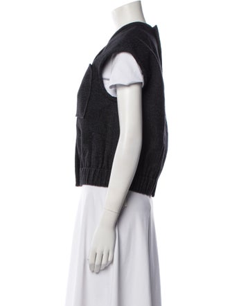 Tibi Wool Plaid Print Vest