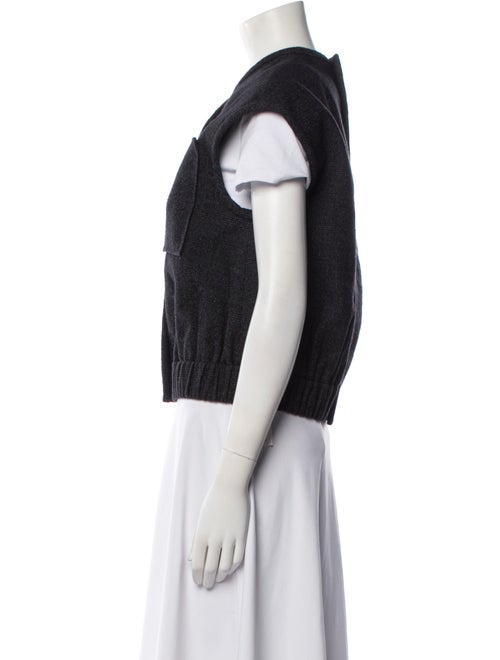 Tibi Wool Plaid Print Vest