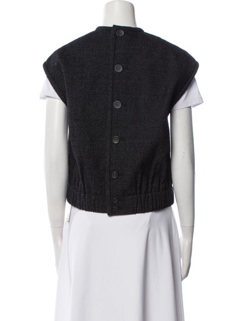 Tibi Wool Plaid Print Vest