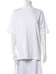 Tibi Mock Neck Short Sleeve T-Shirt