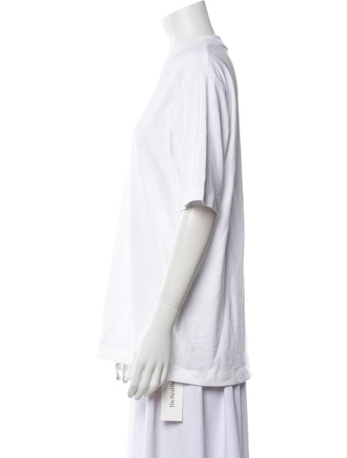 Tibi Mock Neck Short Sleeve T-Shirt