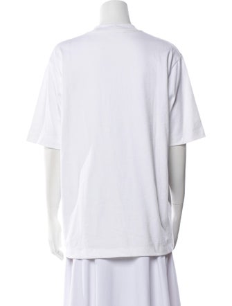 Tibi Mock Neck Short Sleeve T-Shirt