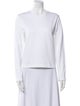 Tibi Mock Neck Long Sleeve Sweatshirt