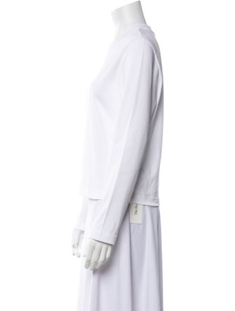 Tibi Mock Neck Long Sleeve Sweatshirt