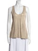 Tibi Linen Scoop Neck Top