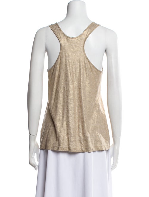 Tibi Linen Scoop Neck Top