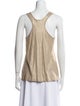 Tibi Linen Scoop Neck Top