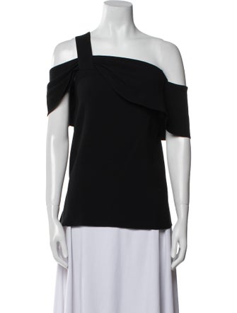 Tibi One-Shoulder Short Sleeve Top