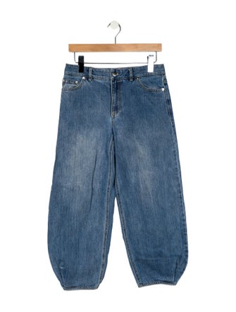 Tibi High-Rise Straight Leg Jeans