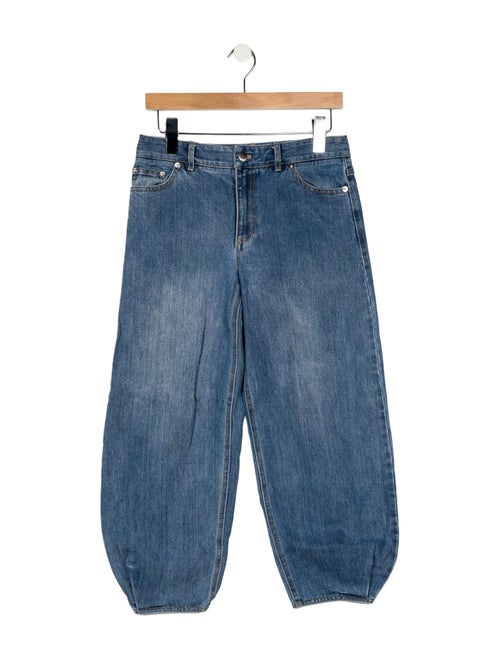 Tibi High-Rise Straight Leg Jeans