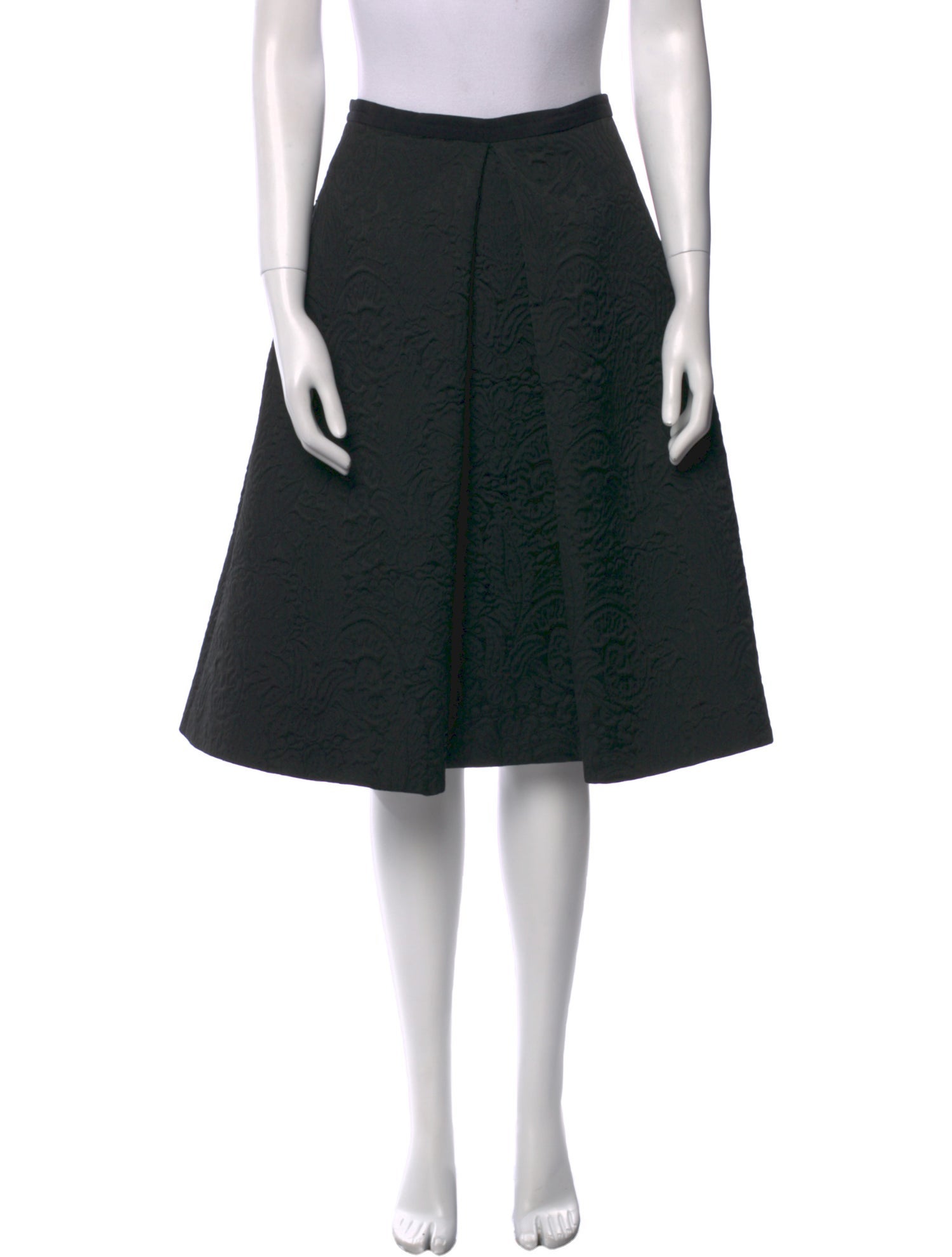 Tibi Pleated Accents Knee-Length Skirt