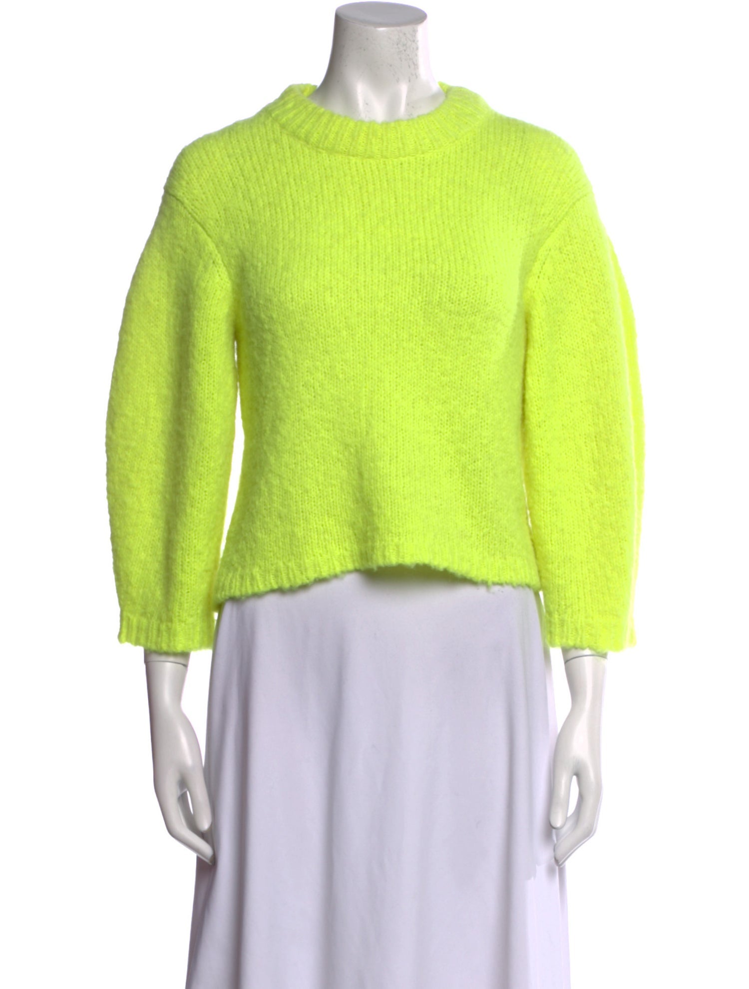 Tibi Alpaca Crew Neck Sweater