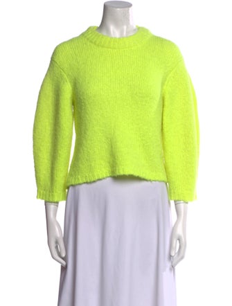 Tibi Alpaca Crew Neck Sweater