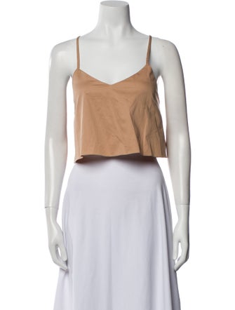 Tibi V-Neck Sleeveless Crop Top