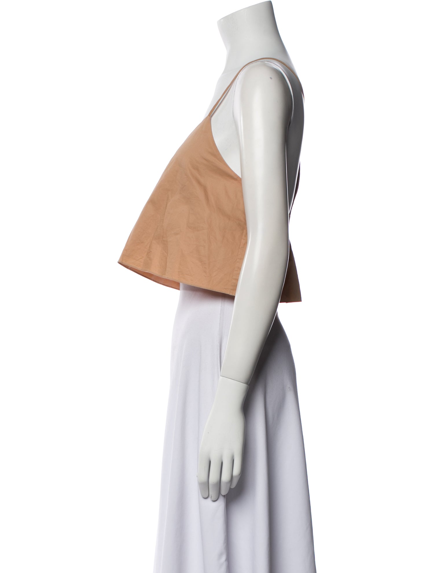 Tibi V-Neck Sleeveless Crop Top