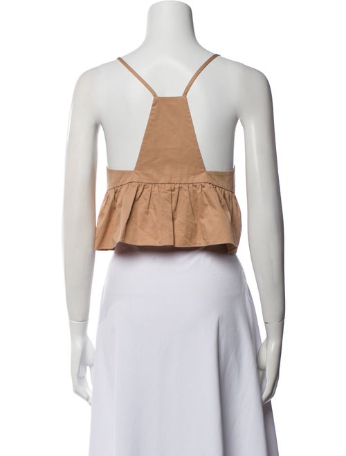 Tibi V-Neck Sleeveless Crop Top