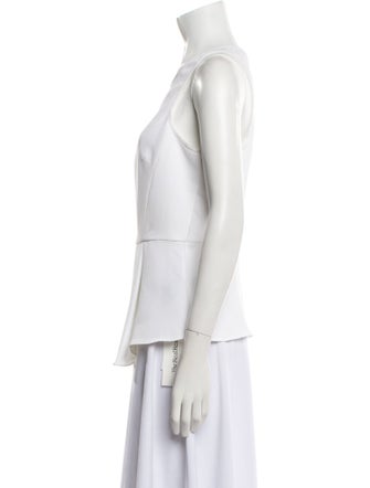 Tibi Crew Neck Sleeveless Top