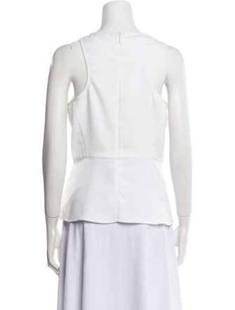 Tibi Crew Neck Sleeveless Top