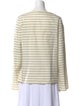 Tibi Striped Bateau Neckline Top