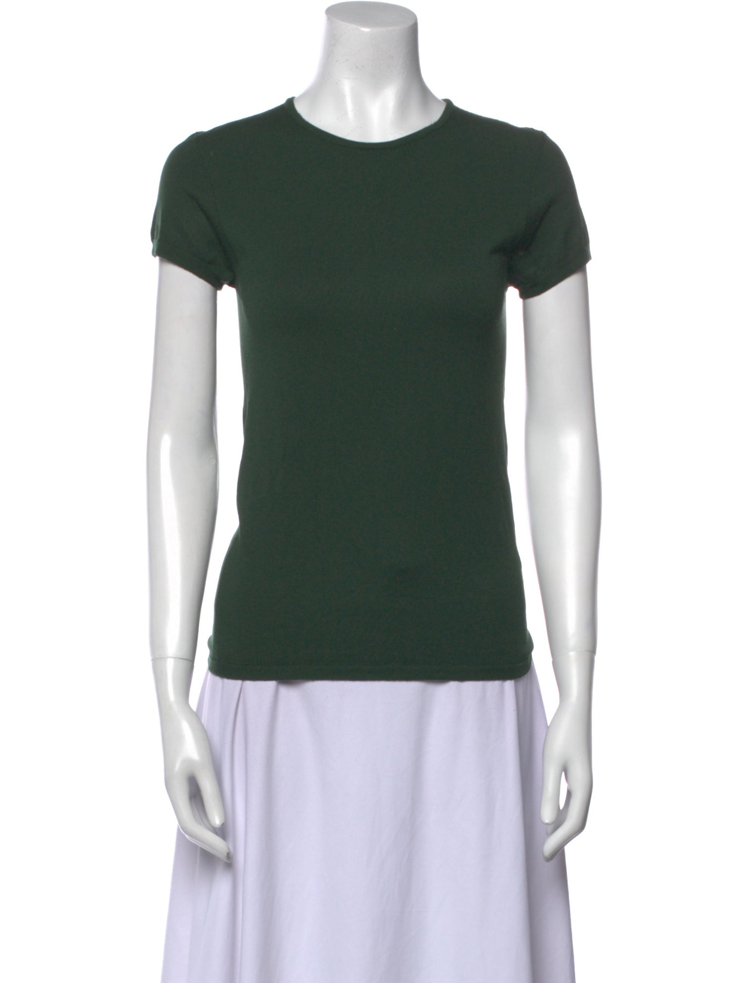 Tibi Crew Neck Short Sleeve T-Shirt