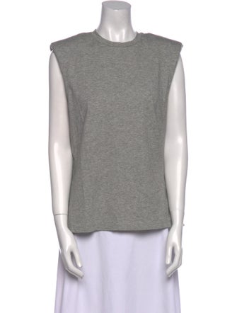 Tibi Crew Neck Sleeveless Top