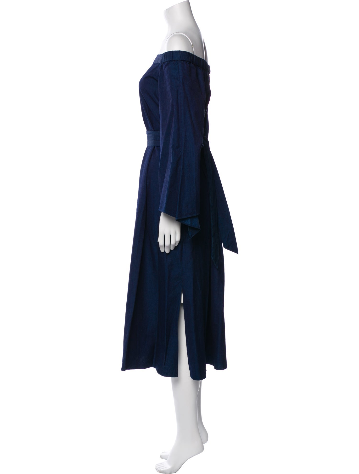 Tibi Off-The-Shoulder Midi Length Dress