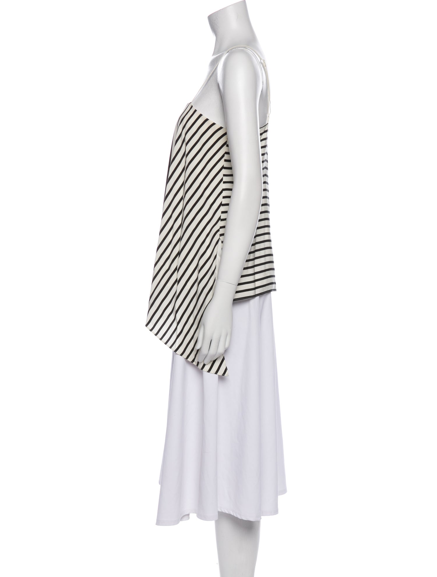 Tibi Silk Striped Tunic