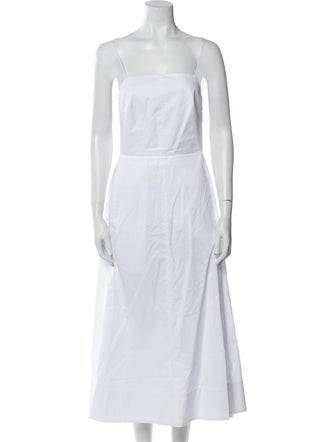 Tibi Square Neckline Long Dress