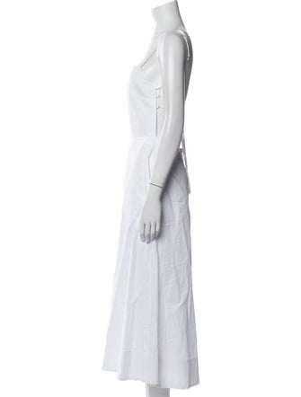 Tibi Square Neckline Long Dress