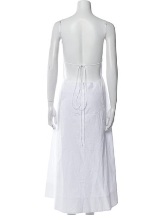 Tibi Square Neckline Long Dress