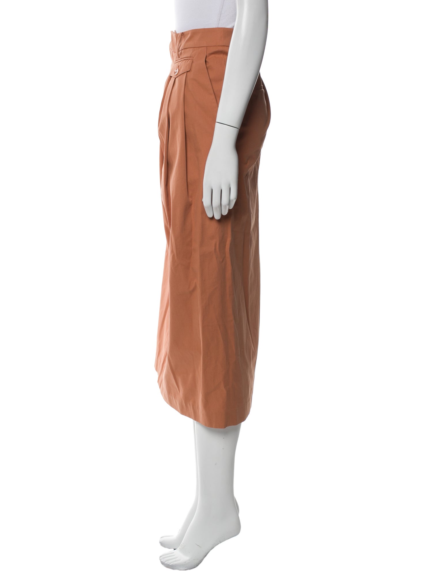 Tibi Pleated Accents Midi Length Skirt