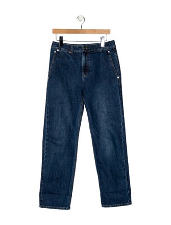 Tibi High-Rise Straight Leg Jeans
