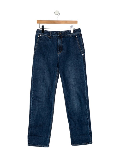 Tibi High-Rise Straight Leg Jeans