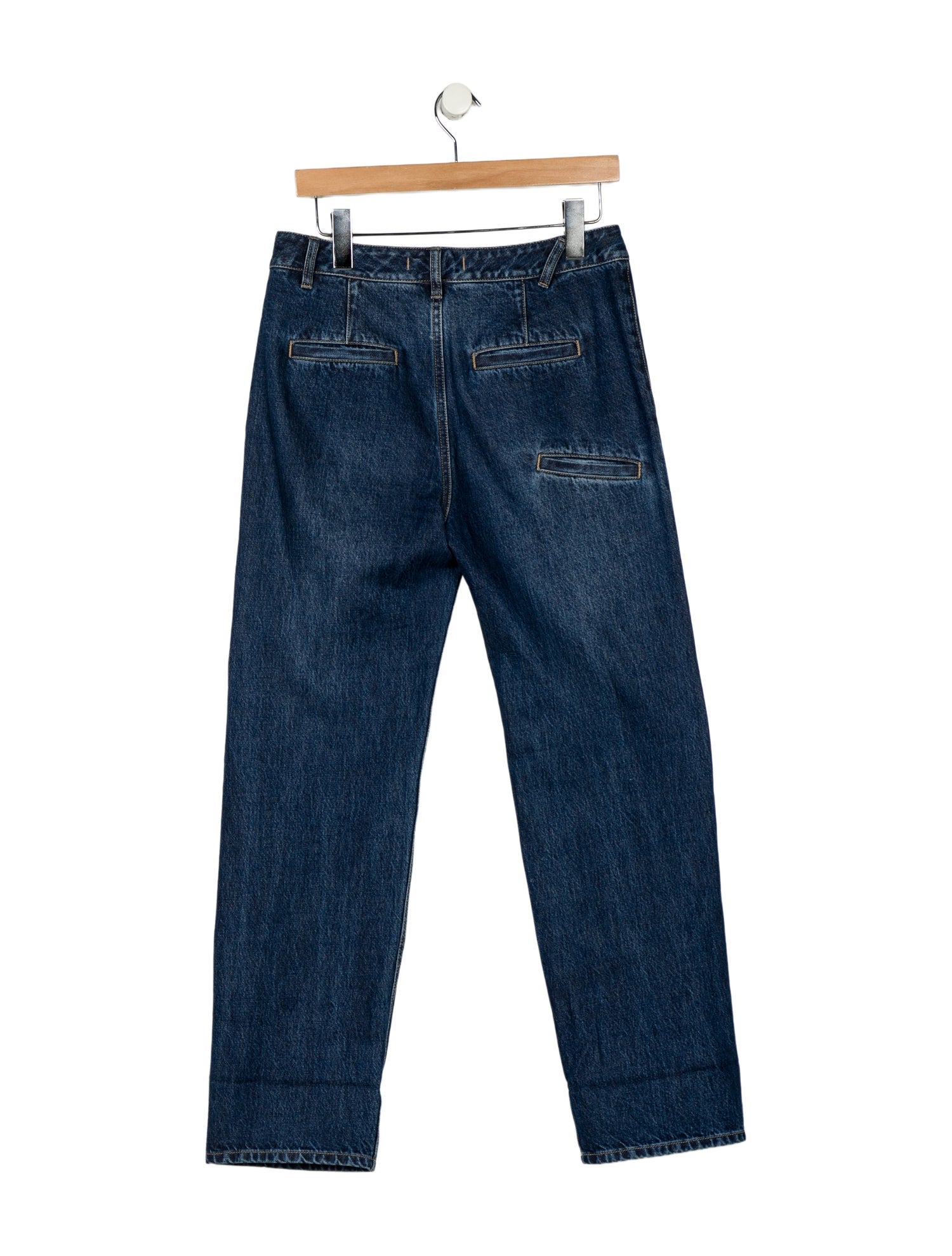 Tibi High-Rise Straight Leg Jeans