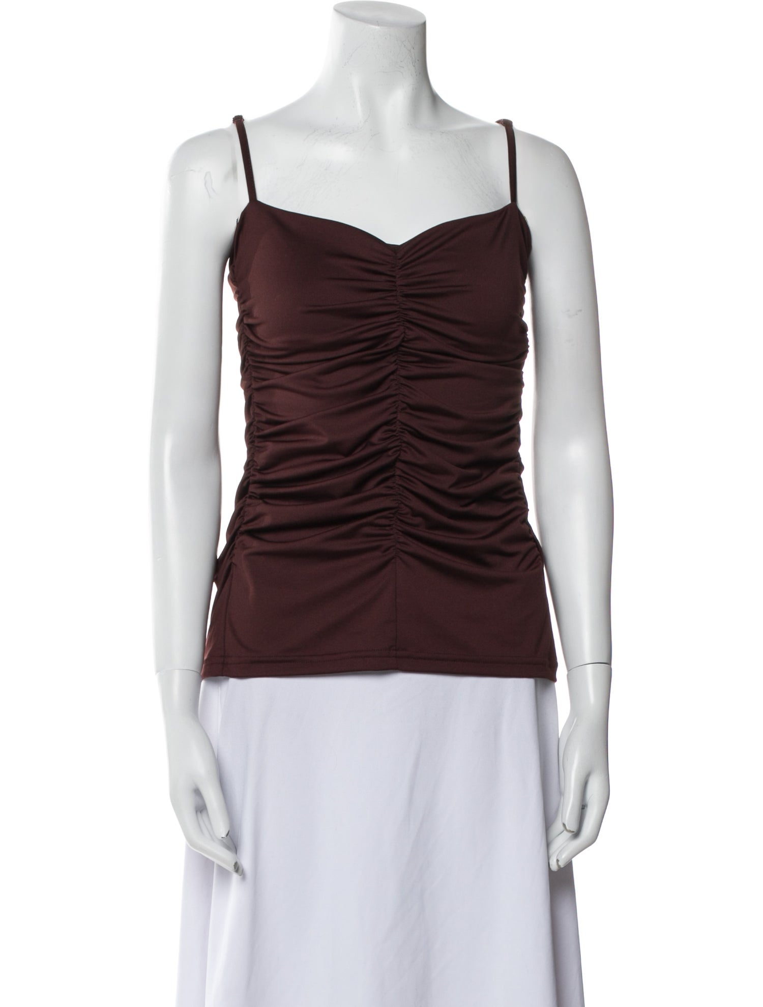 Tibi Square Neckline Sleeveless Top