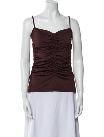 Tibi Square Neckline Sleeveless Top