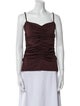 Tibi Square Neckline Sleeveless Top