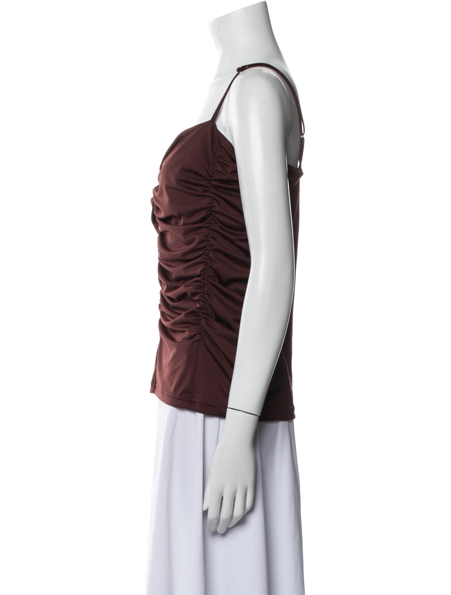 Tibi Square Neckline Sleeveless Top