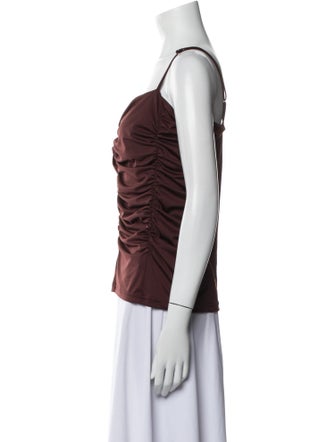 Tibi Square Neckline Sleeveless Top