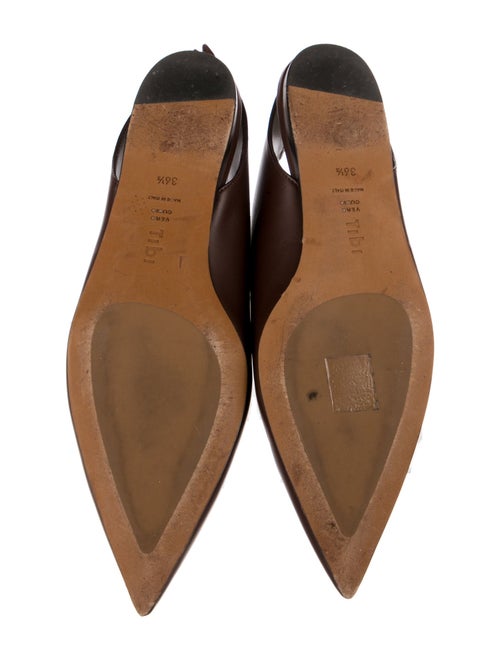 Tibi Leather Slingback Flats