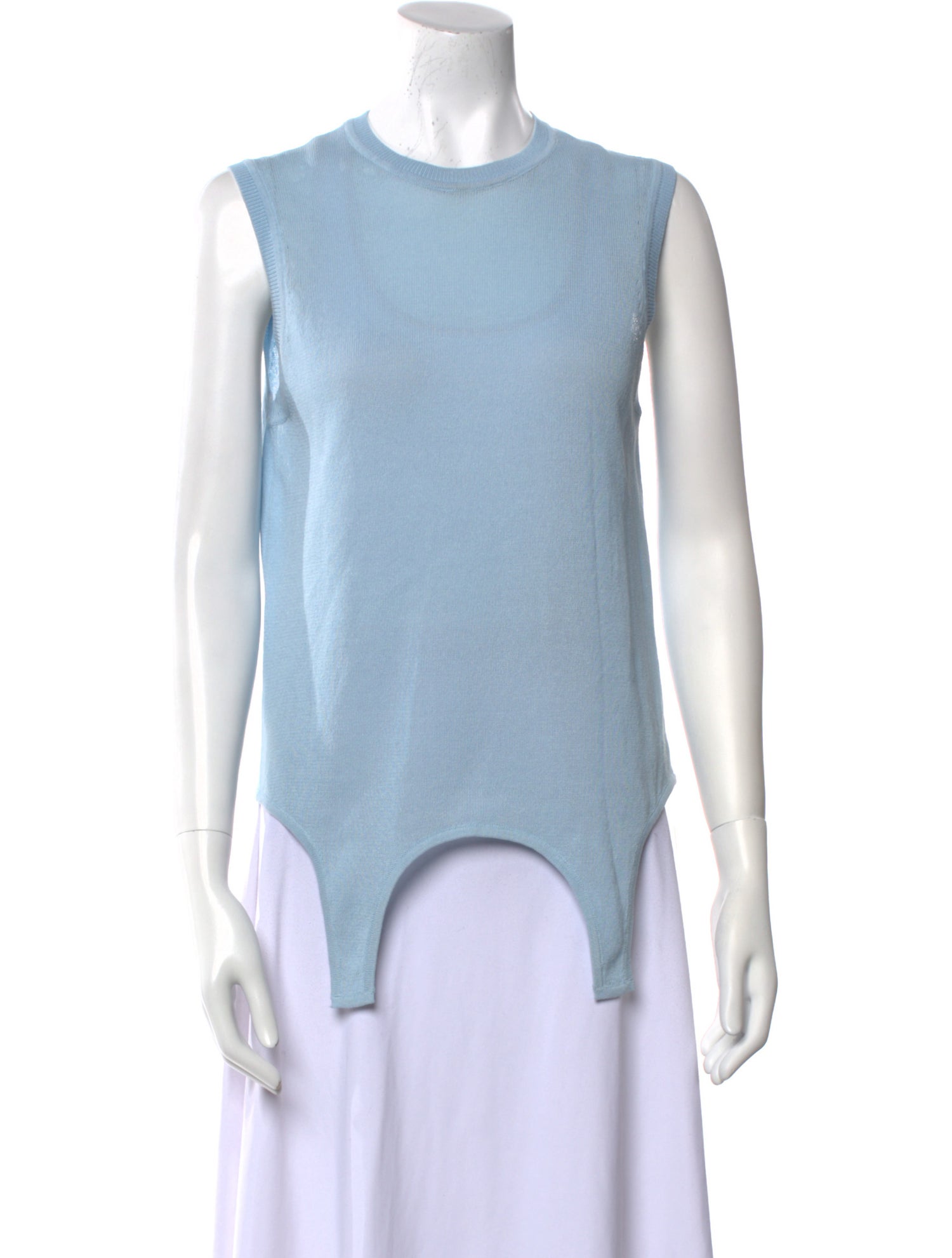 Tibi Crew Neck Sleeveless Top