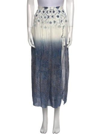 Tibi Printed Midi Length Skirt