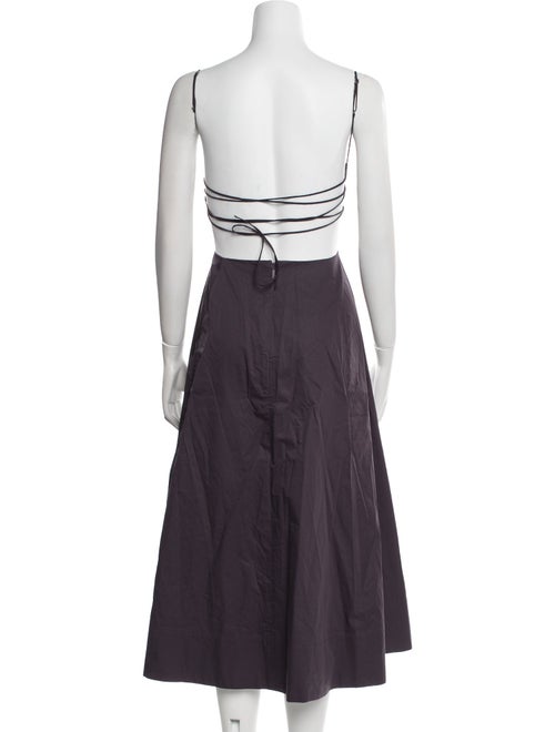 Tibi Square Neckline Midi Length Dress