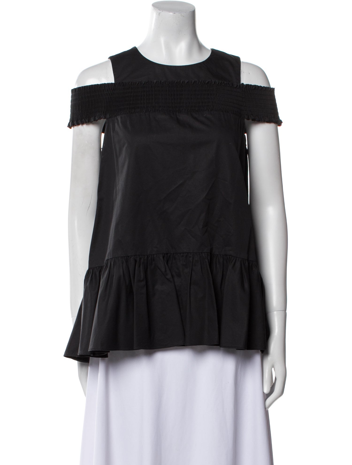 Tibi Crew Neck Short Sleeve Blouse