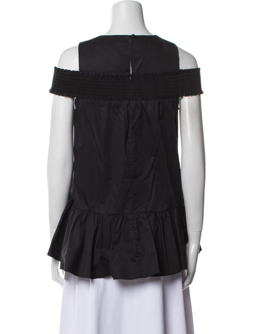 Tibi Crew Neck Short Sleeve Blouse