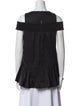 Tibi Crew Neck Short Sleeve Blouse