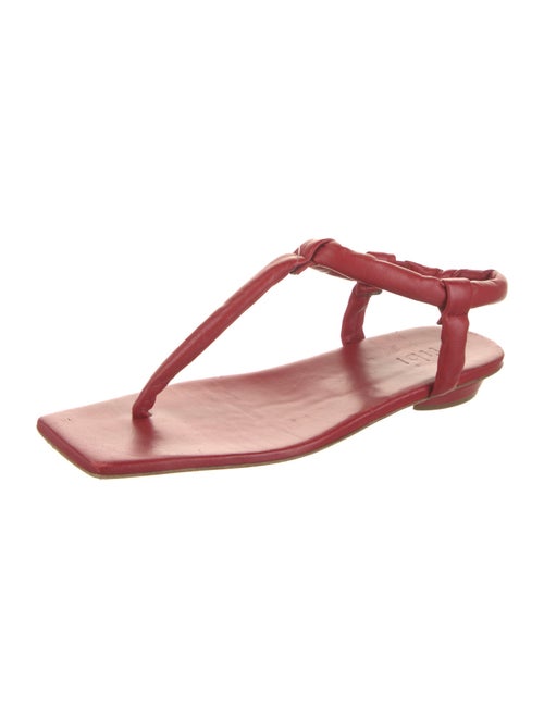 Tibi Leather T-Strap Sandals