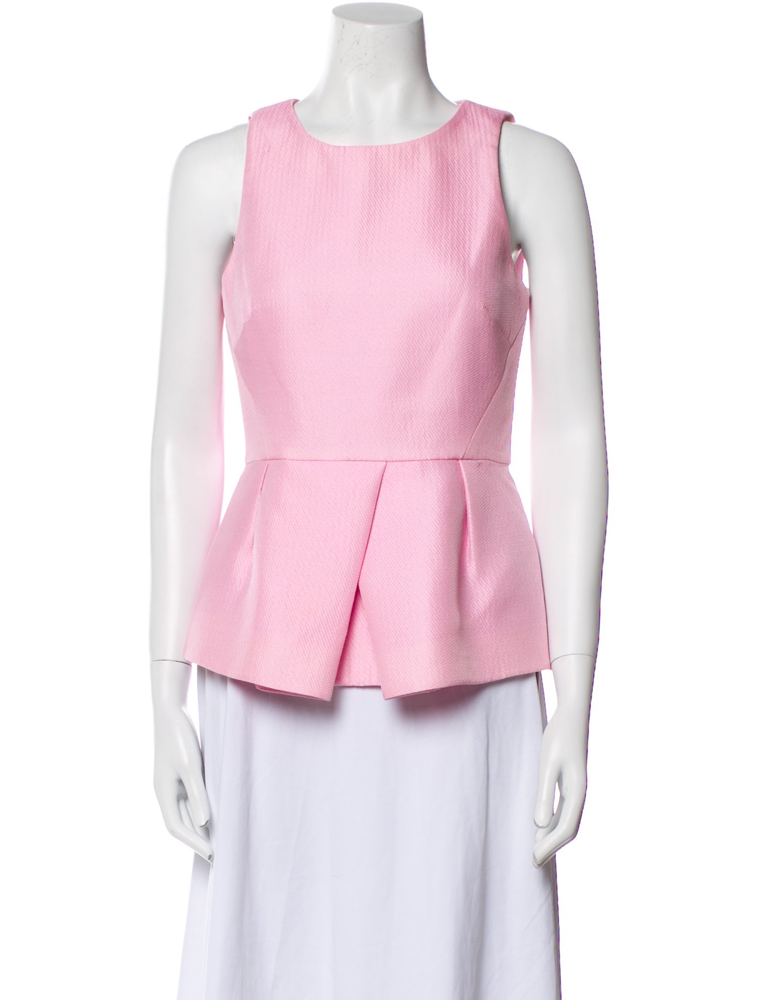 Tibi Crew Neck Sleeveless Top