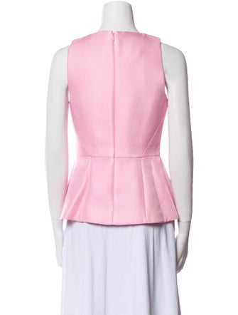 Tibi Crew Neck Sleeveless Top