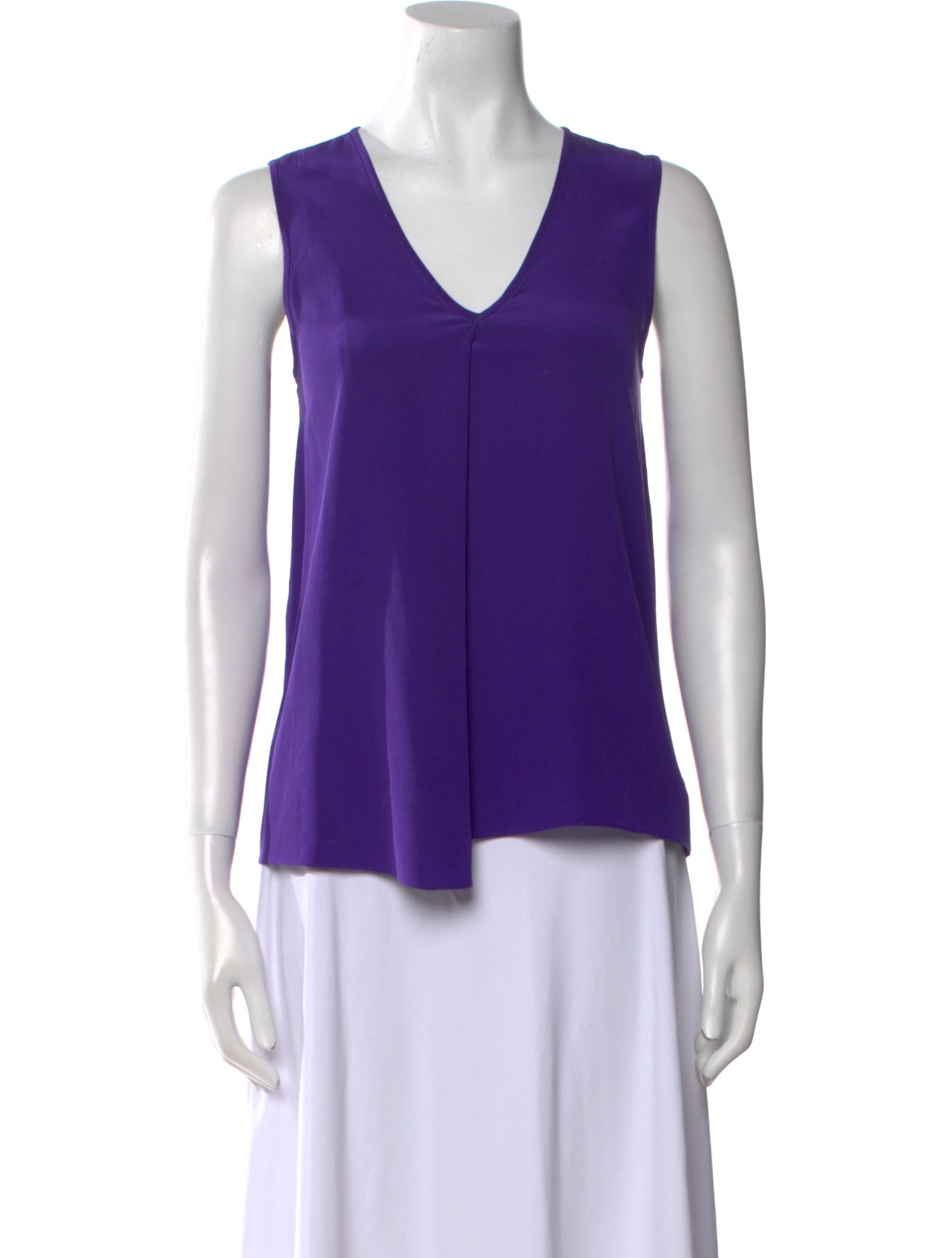 Tibi Silk V-Neck Top